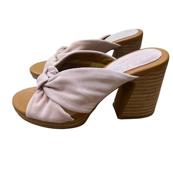 Kork Ease Haya Pink Suede Chunky Heeled Sandals Size 6 - Picture 2 of 11